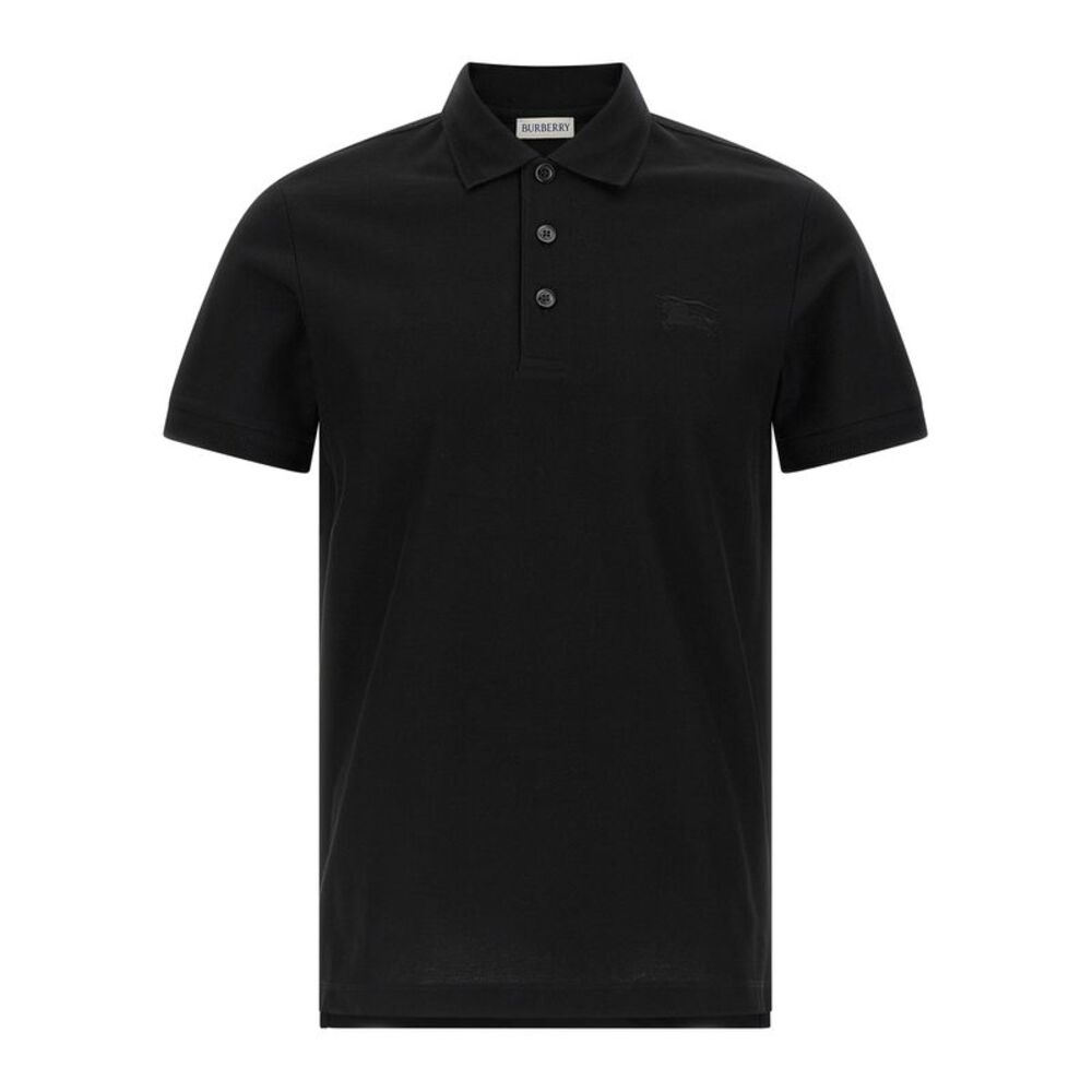 Burberry Black Cotton Polo Men's Shirt